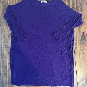 Purple oversized long sleeve shirt by Cherish